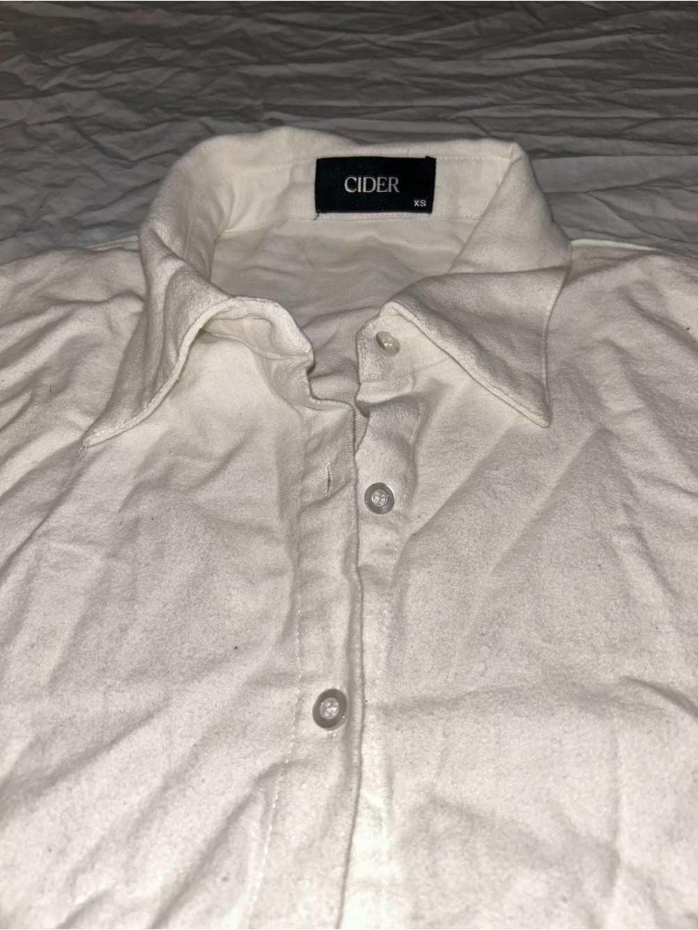 Cider Cream Collared Button-Up Polo